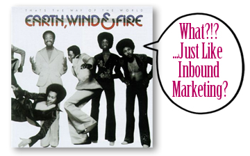 Earth Wind Fire album cover is just like inbound marketing