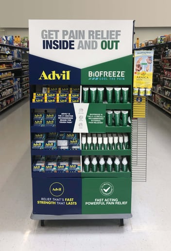 Biofreeze-Advil Endcap Display