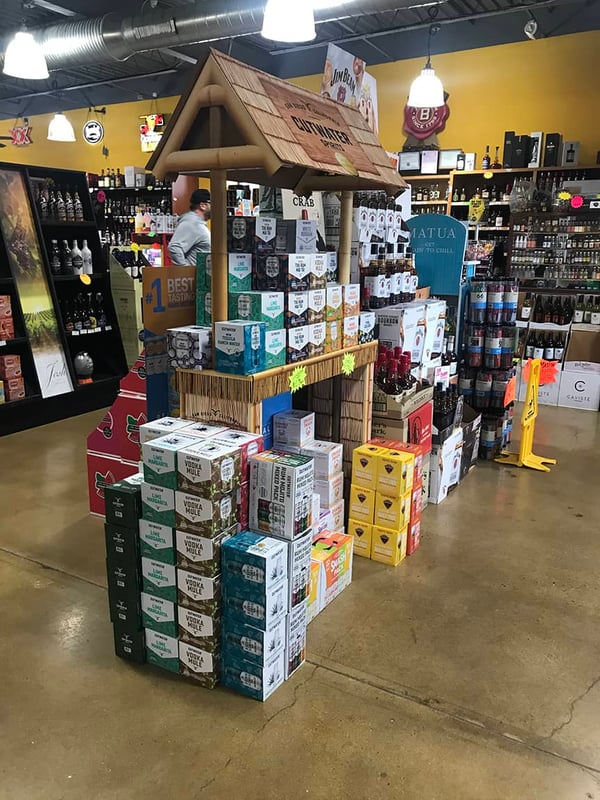 Liquor-retail-pos-pop-display-tiki-table