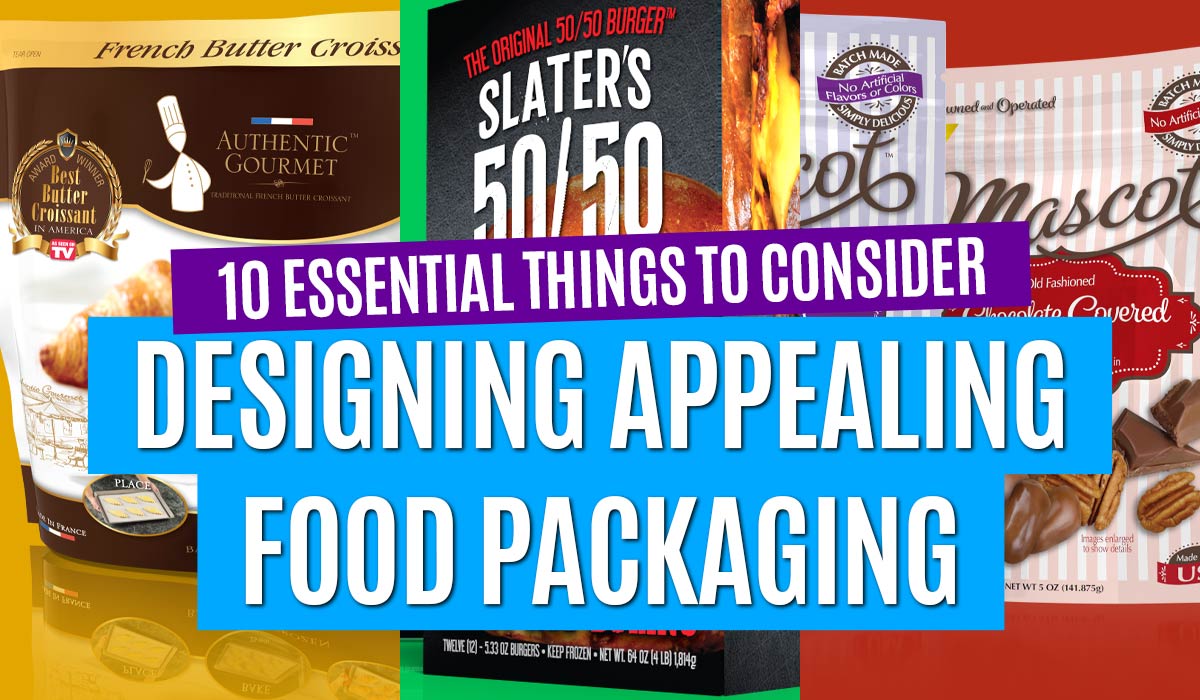 Feature image for article with various types of food packaging Catalpha has designed