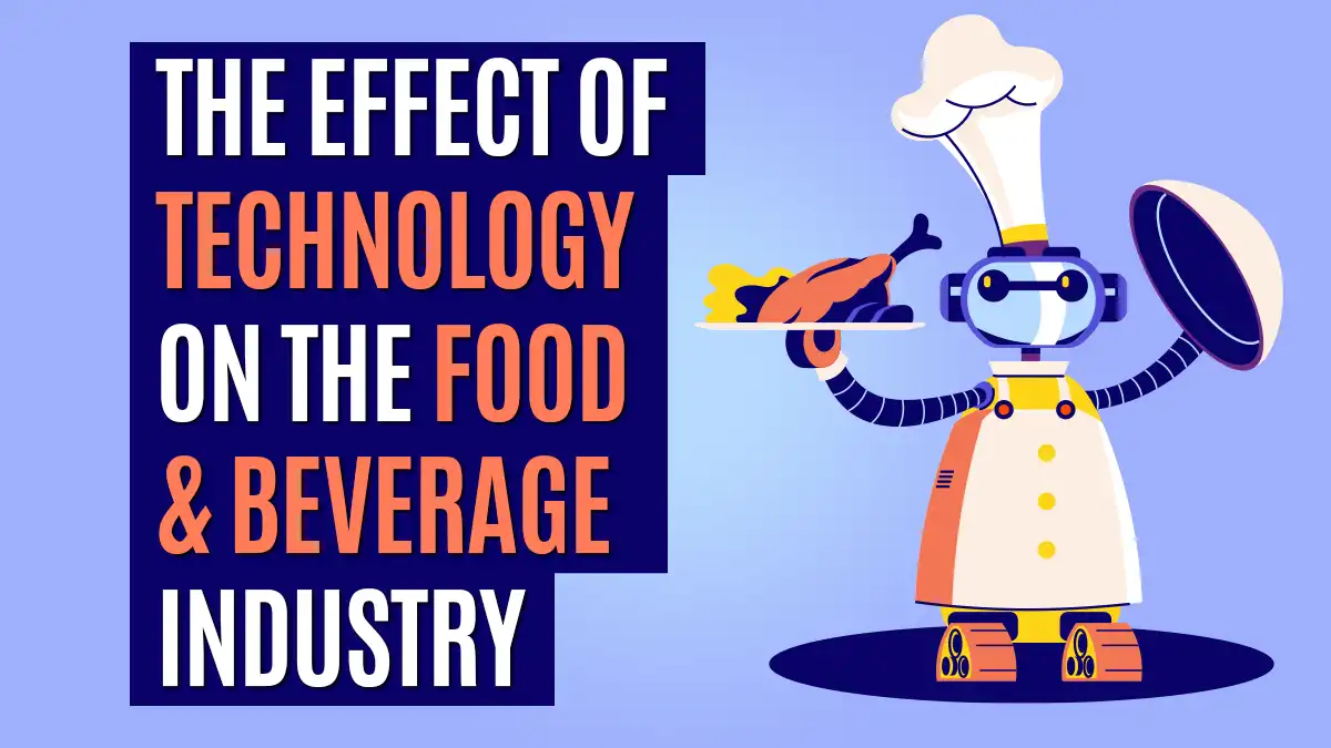 Feature image with title of article - Illustration of a robot serving food.
